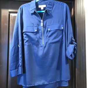 Michael Kors Zippered Top in Navy